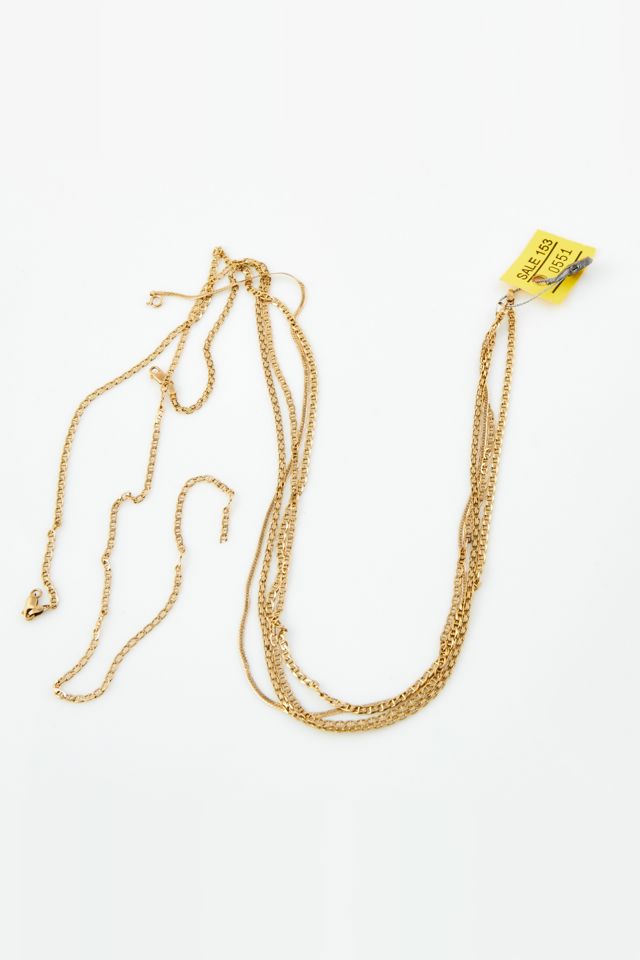 Four 14k Gold Chain Necklaces
