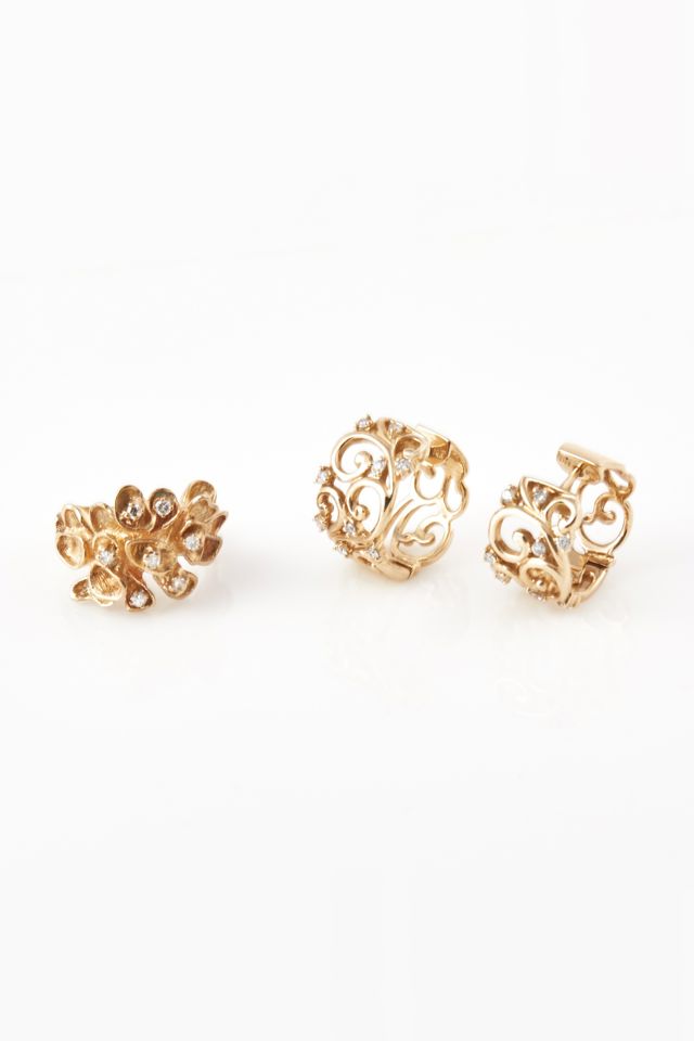 14k Gold Diamond Ring and Earrings