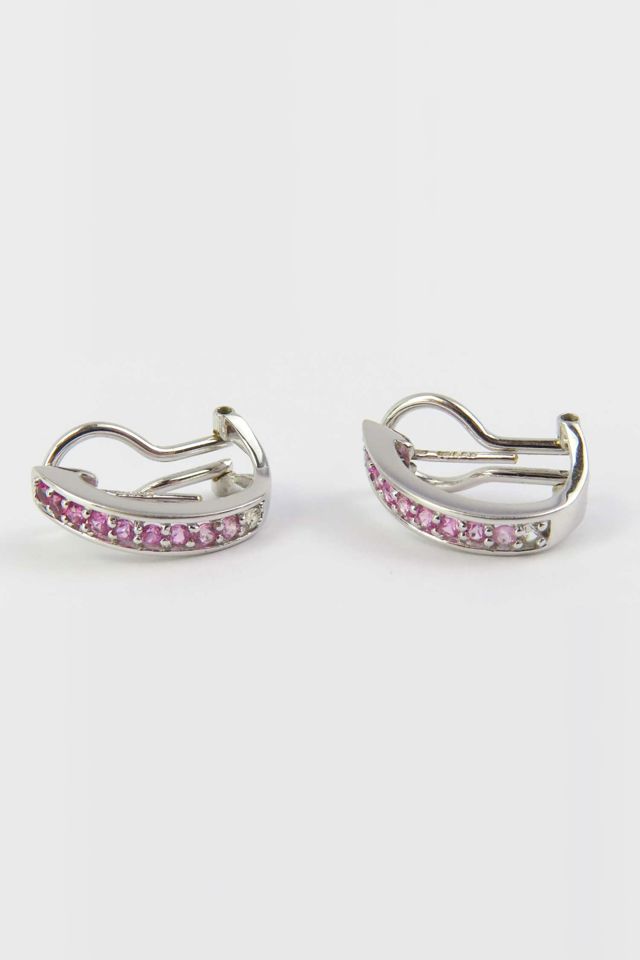 18k White Gold Sapphire Earrings