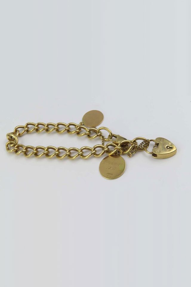 9k Yellow Gold Charm Chain Bracelet