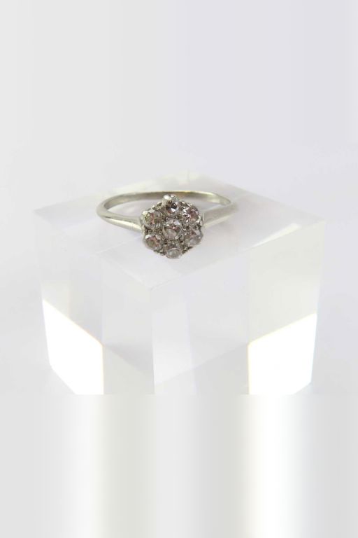 Platinum Diamond Daisy Cluster Ring
