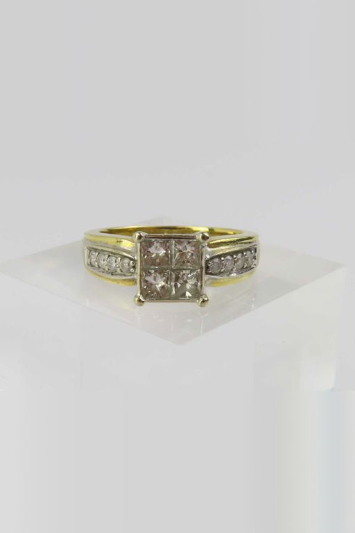 18k Two-Tone Gold Diamond Ring