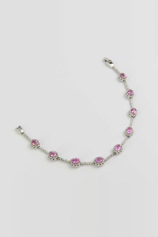 18k White Gold Sapphire and Diamond Bracelet