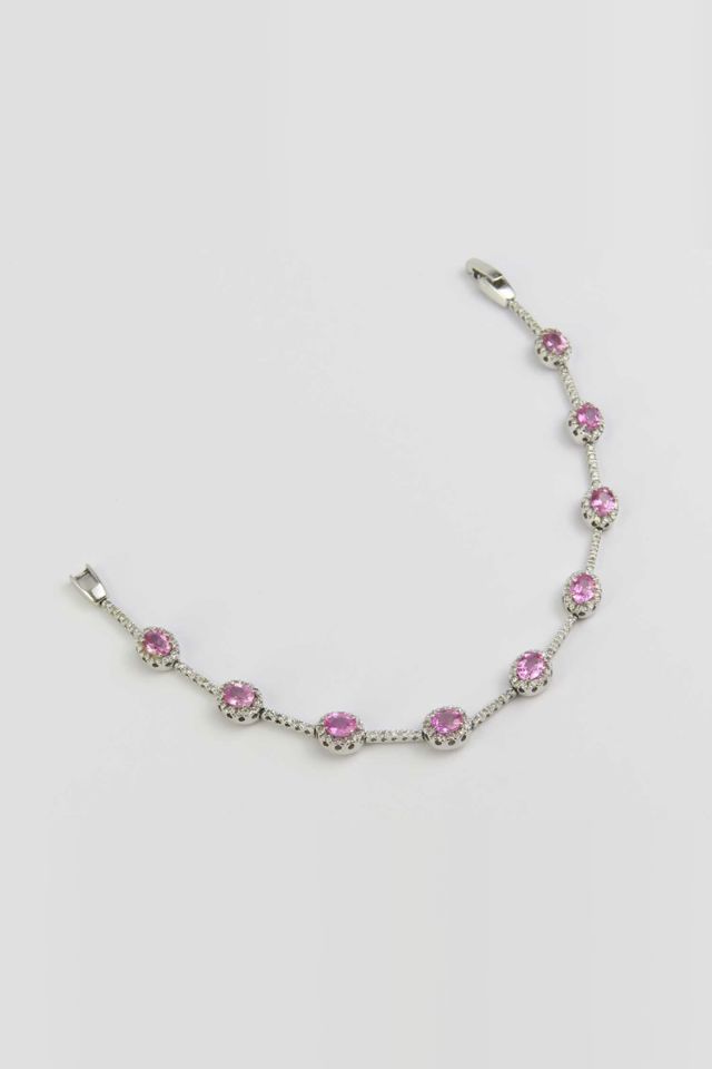 18k White Gold Sapphire and Diamond Bracelet