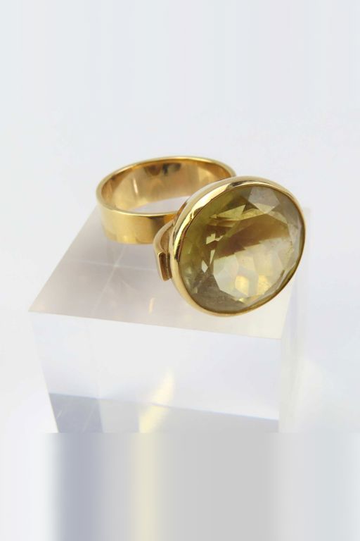 14k Yellow Gold Citrine Cocktail Ring