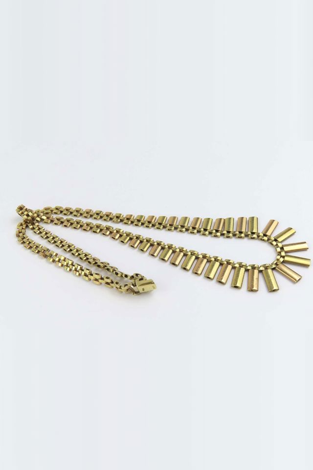 9k Rose and Yellow Gold Fringe Necklace