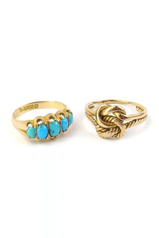 Two 9k Yellow Gold Rings