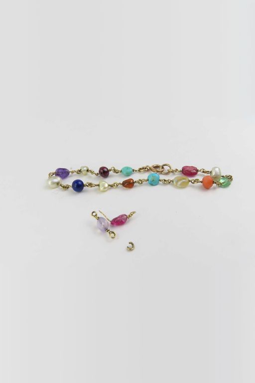 9k Yellow Gold Multi-Gem Bracelet