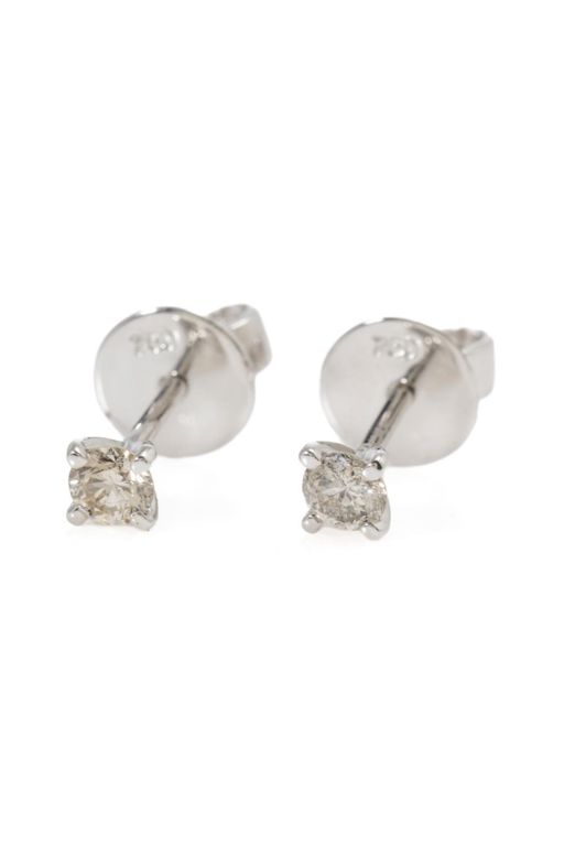 18k White Gold Diamond Stud Earrings