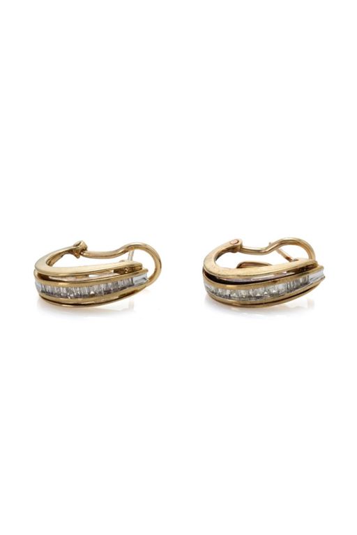 9k Yellow Gold Diamond Earrings