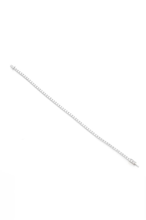 9k White Gold Synthetic Diamond Tennis Bracelet