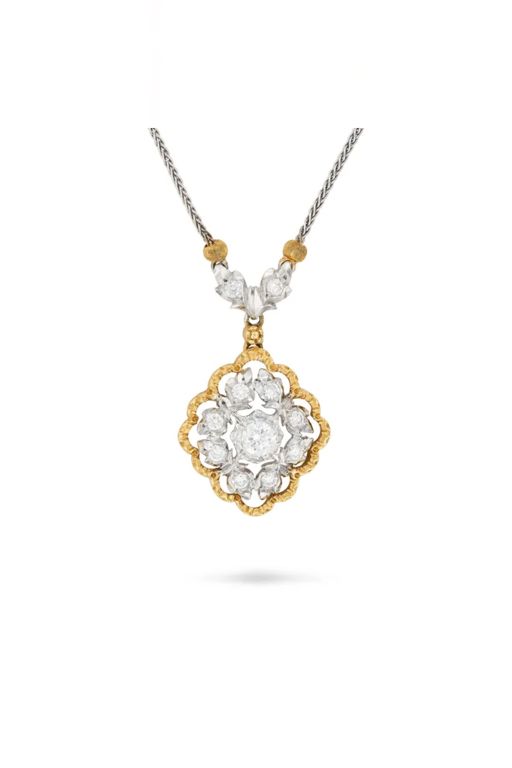 18k Gold Diamond Pendant Necklace