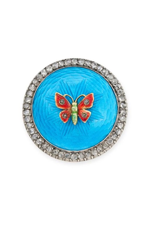 Gold and Silver Diamond Brooch