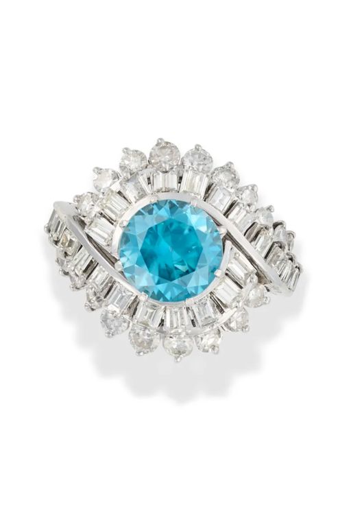 Zircon and Diamond Ring