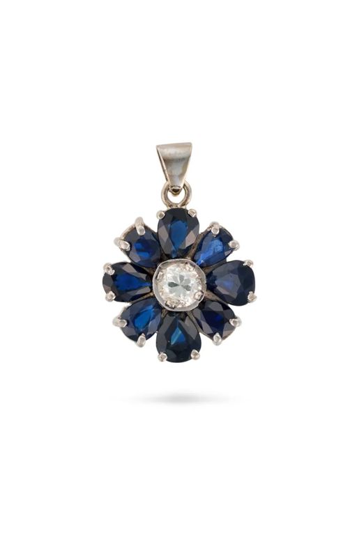 Sapphire and Diamond Pendant