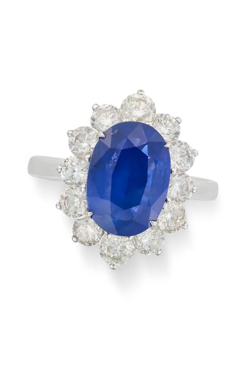 18k Gold Sapphire and Diamond Ring