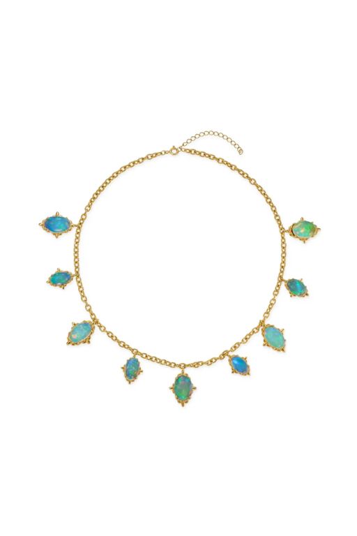Sterling Silver Opal Necklace