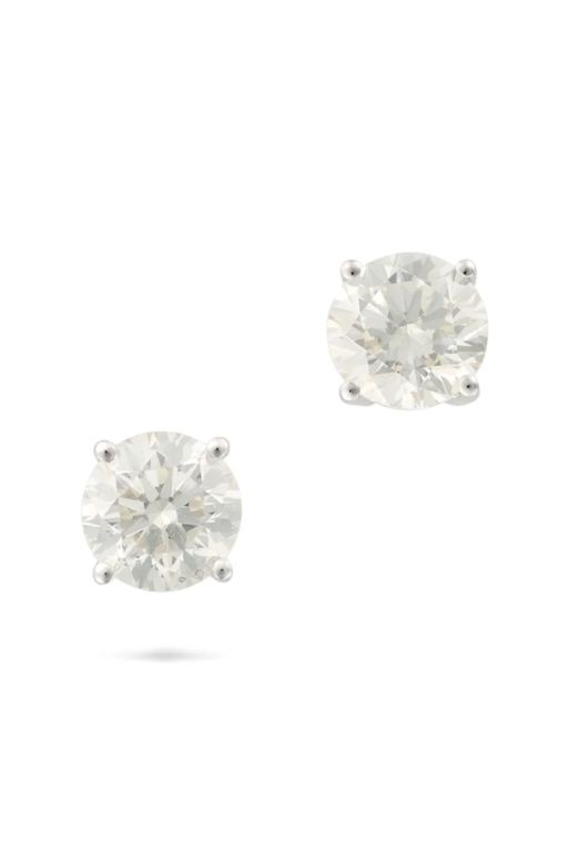 Pair of 18k Gold Diamond Earrings