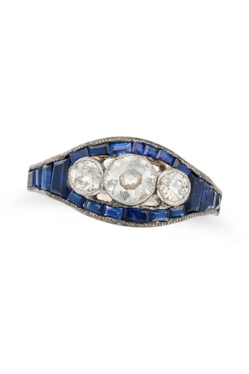 Diamond and Sapphire Ring