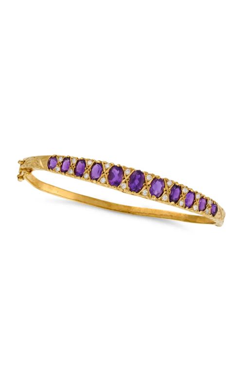 Amethyst and Diamond Bracelet