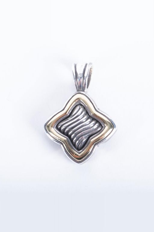 Sterling Silver and 18k Gold Pendant