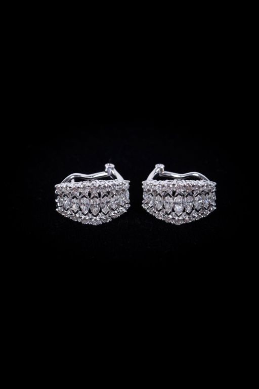 Pair of 18k Gold Diamond Earrings
