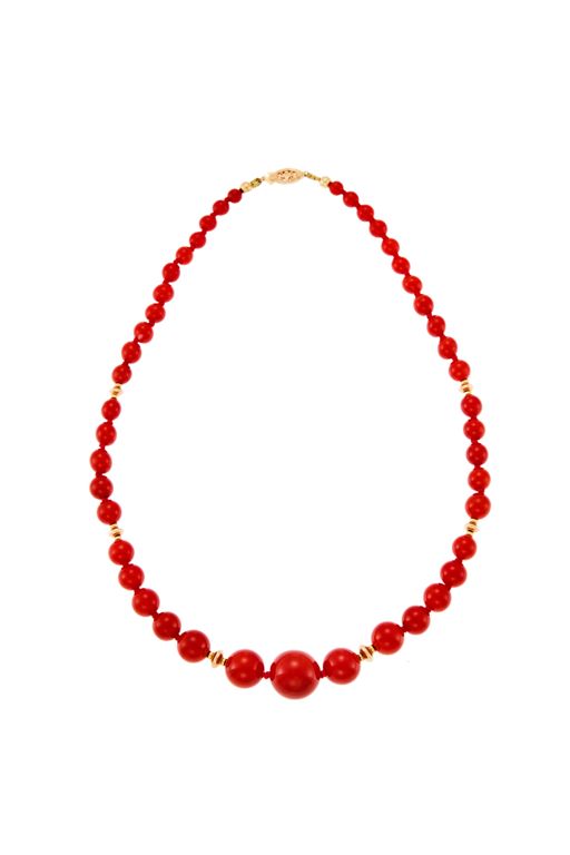 14k Gold Coral Necklace