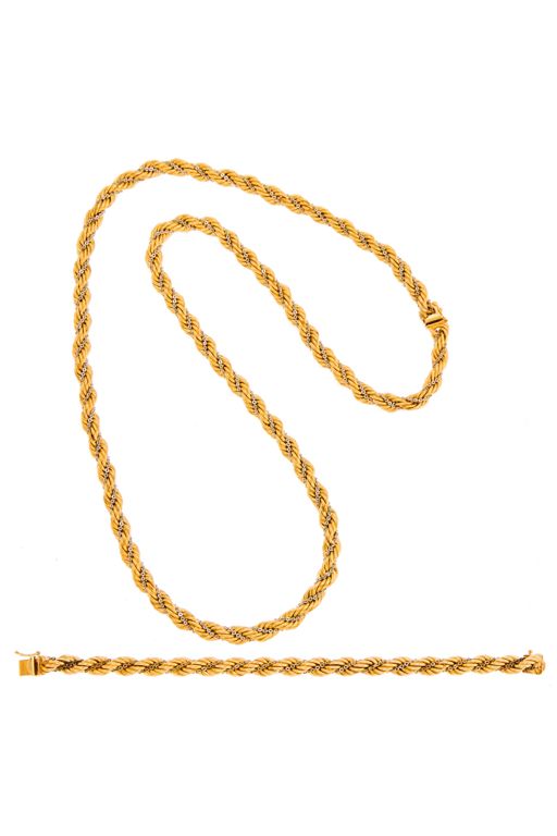 14k Gold Necklace and Bracelet