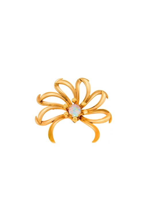 14k Gold Opal Brooch