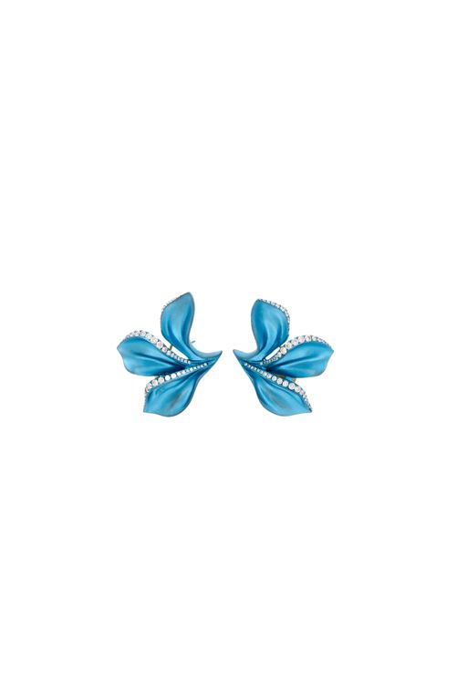 18k Gold, Titanium Diamond Earrings
