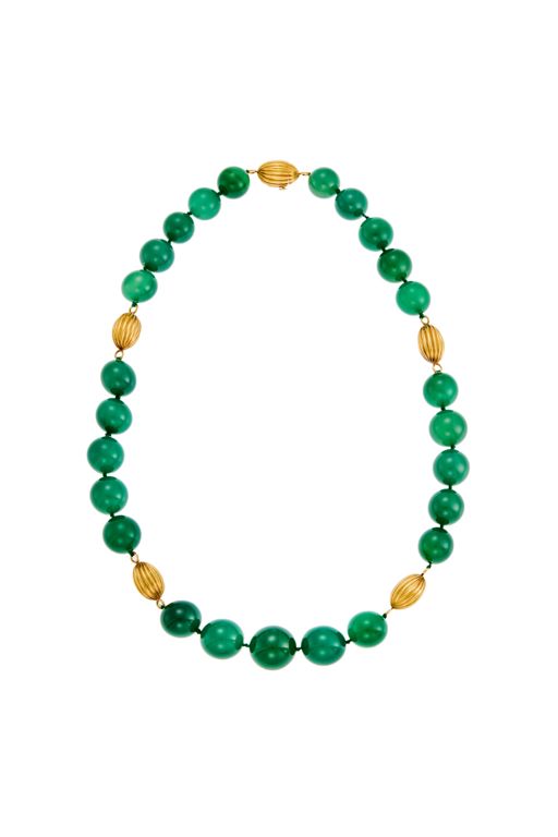 18k Gold Onyx Necklace