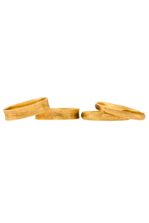 Four 14k Gold Bracelets