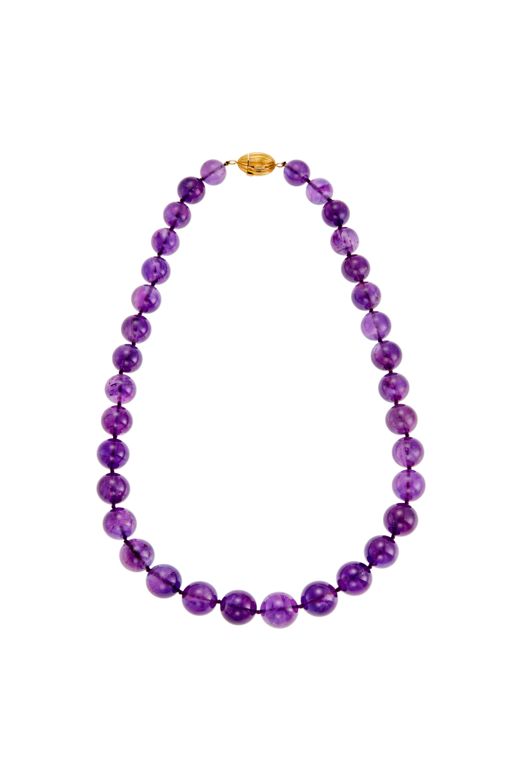 18k Gold Amethyst Necklace