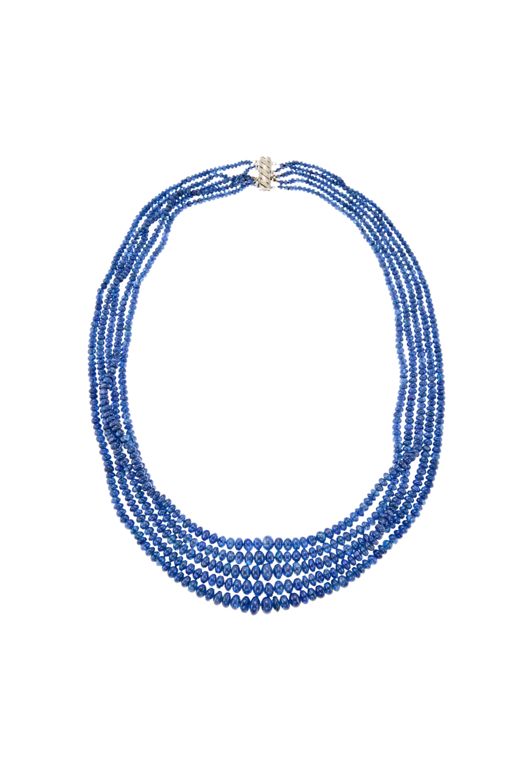 14k Gold Sapphire and Diamond Necklace