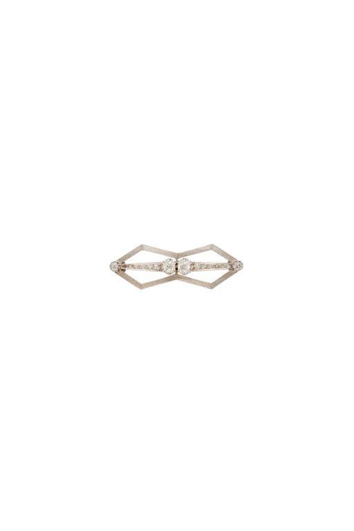 14k Gold Diamond Brooch