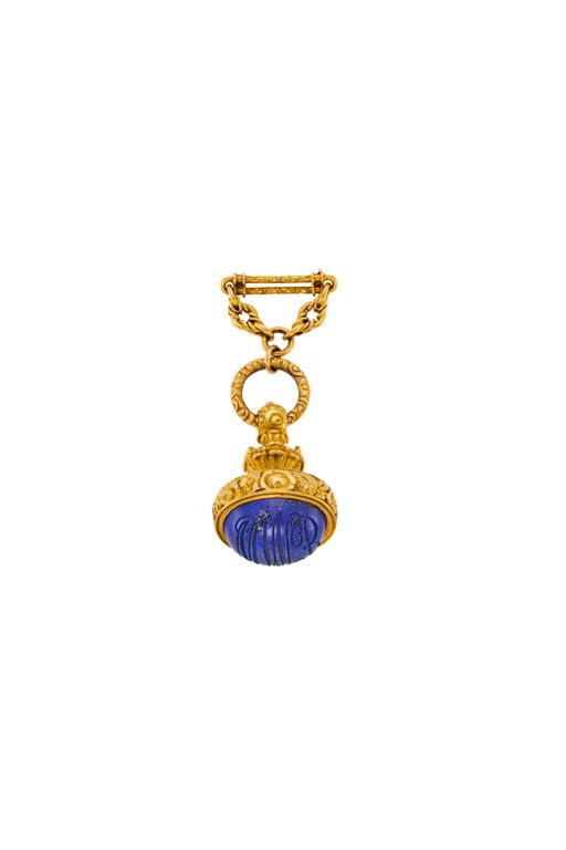 18k Gold Lapis Lazuli Brooch