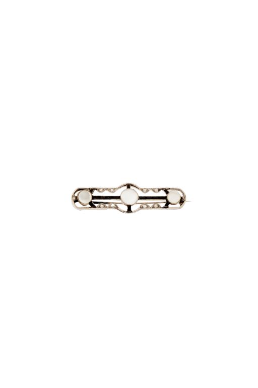 14k Gold Multi-Gem Brooch