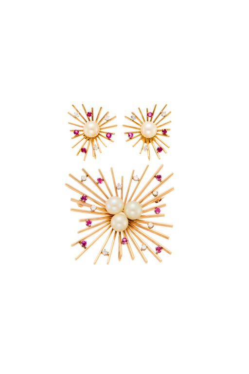 14k Gold Multi-Gem Jewelry Set