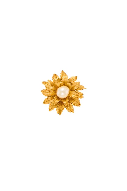 14k Gold Pearl Brooch