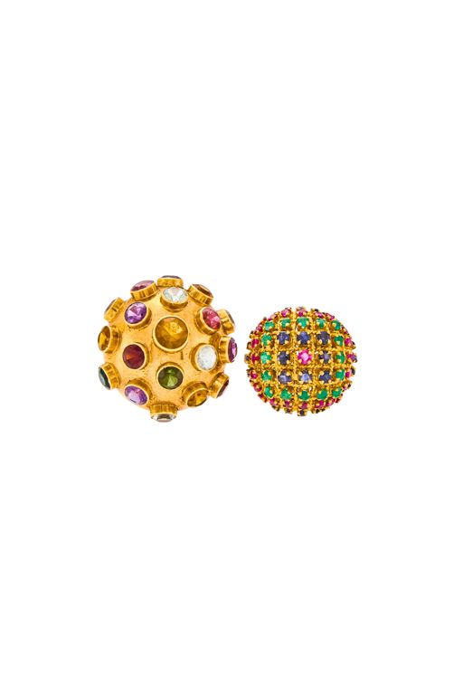 Two 18k Gold Multi-Gem Rings