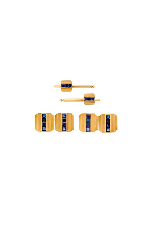 14k Gold Sapphire Jewelry Set