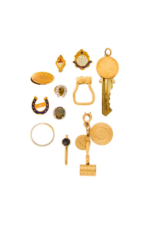 Gold and Platinum Multi-Gem Jewelry Set