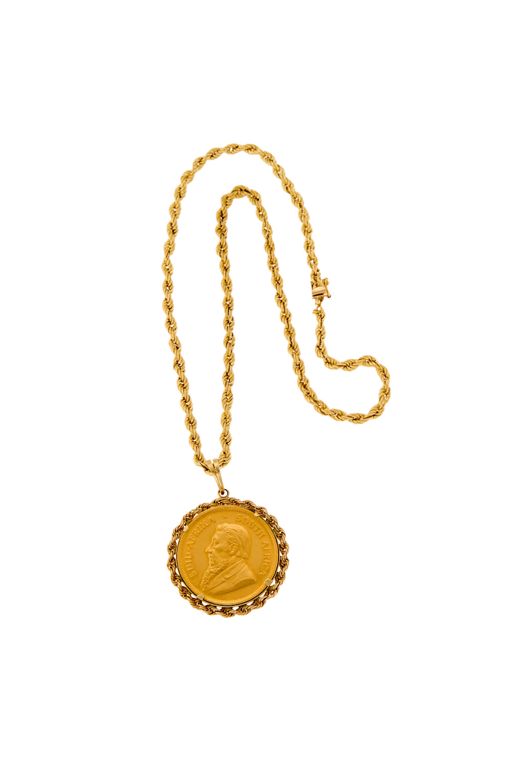 14k Gold Coin Pendant Necklace