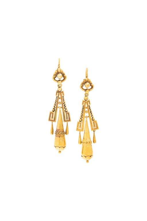 18k Yellow Gold Dangle Earrings