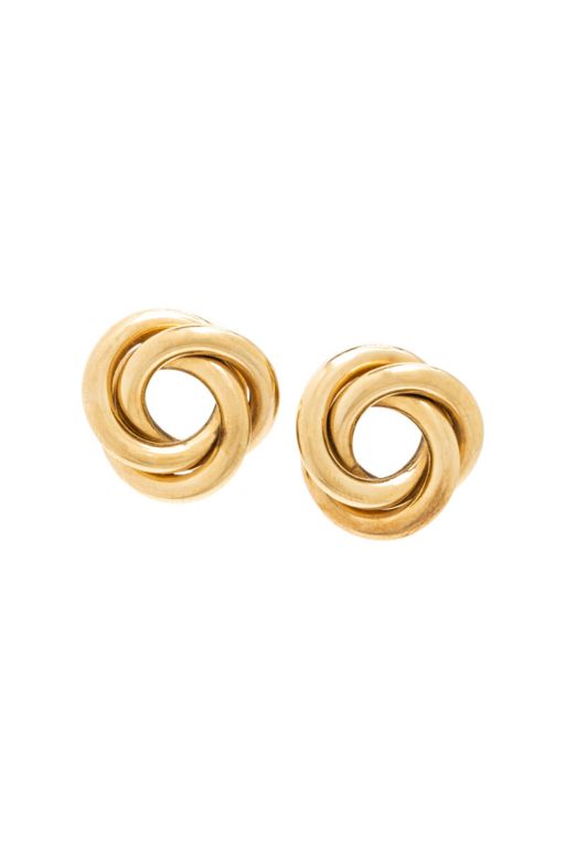 14k Yellow Gold Knot Earrings