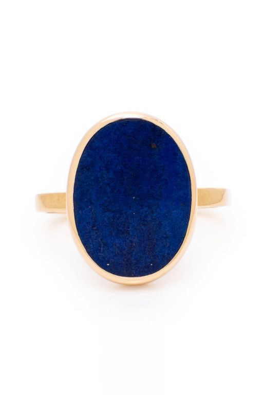 18k Yellow Gold Lapis Lazuli Ring