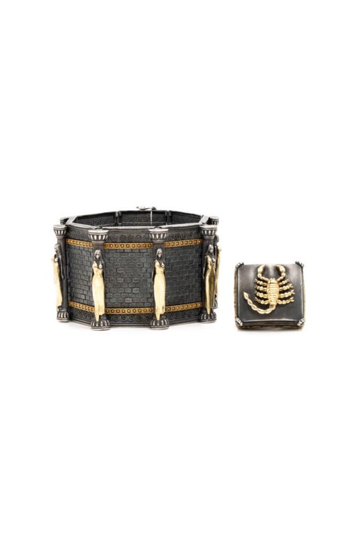 Sterling Silver and 18k Yellow Gold Jewelry Set