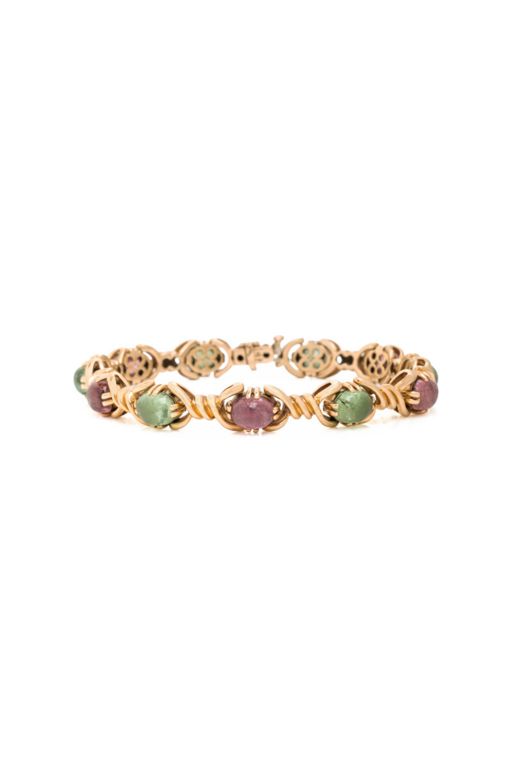 14k Yellow Gold Tourmaline Bracelet