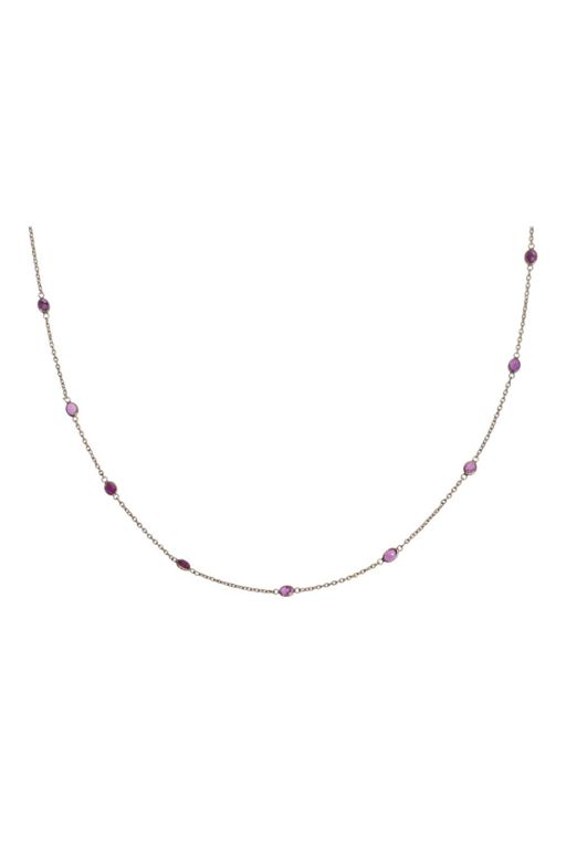 18k Gold Ruby Necklace