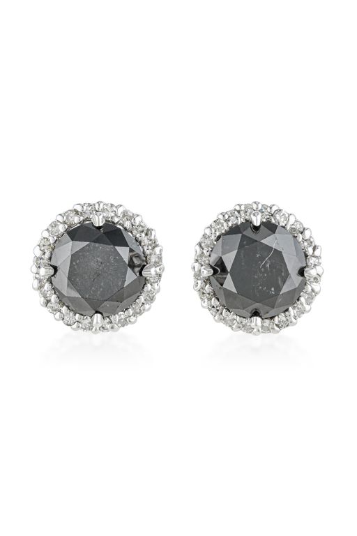 Pair of 14k Gold Diamond Earrings